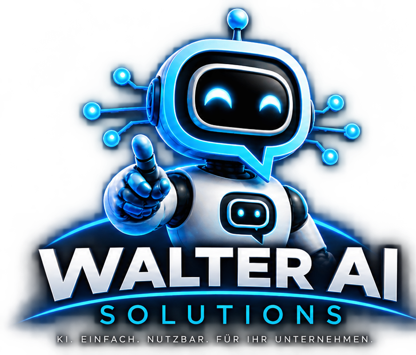 Illustration des freundlichen Walter-AI-Roboters